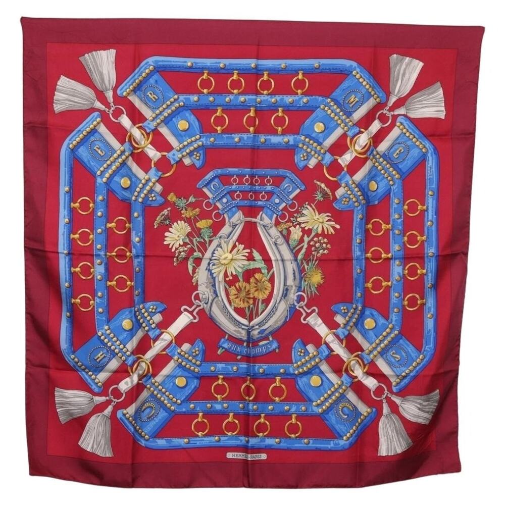 Hermes Silk Carre 90 Scarf Red